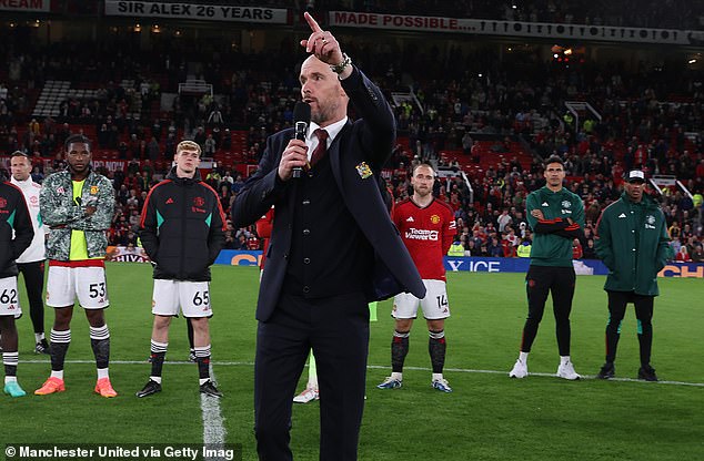 Ten Hag gave a passionate rallying cry to supporters in Man United's final home game this season.