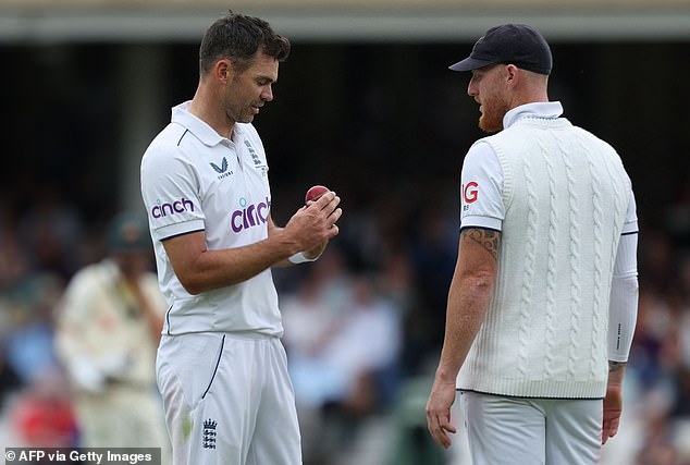 England benefited significantly from a turnover on the morning of the final day of the fifth Ashes Test (Jimmy Anderson is pictured left, with Ben Stokes)