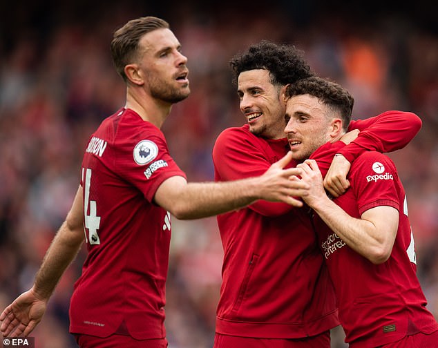 Henderson's former teammate Curtis Jones (centre) will be included in a senior England squad for the first time.