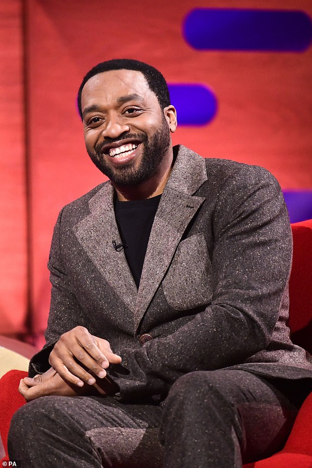 Chiwetel (pictured), 46, was seen filming scenes last week, meaning only Hugh and Colin Firth, who has a small role in the film as the late Mark Darcy, have yet to be seen in their characters.