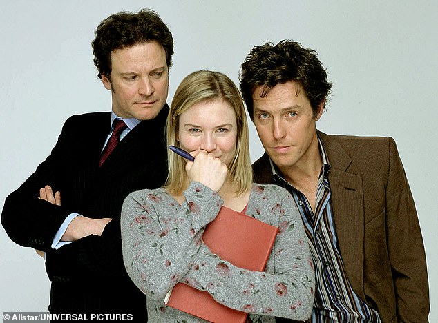 Bridget was trapped in a love triangle with her late husband Mark Darcy (left) and her boss Daniel Cleaver (right), who was presumed dead in the last film before being found very much alive.