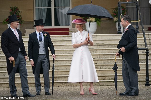 Zara was accompanied by her husband Mike Tindall and several friends for the occasion.