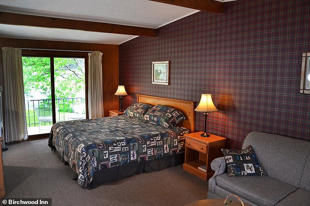 One of the rooms before renovations inside the Birchwood Inn.