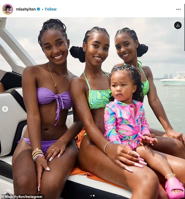 Hylton also shared this image of Diddy's daughters.