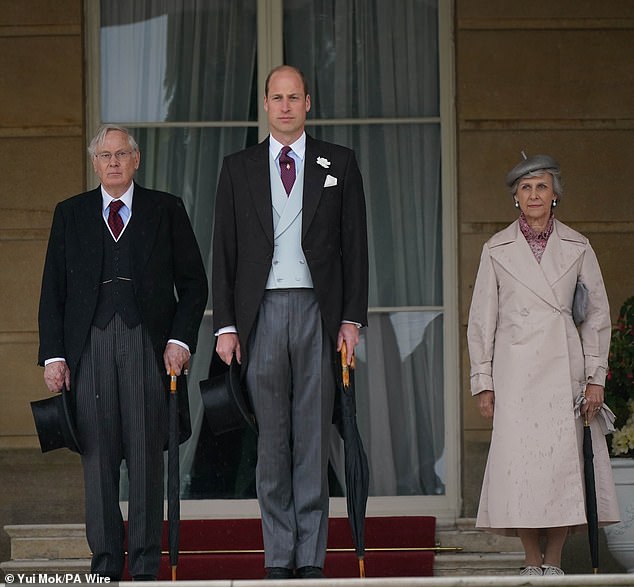 Prince William was accompanied by the Duke and Duchess of Gloucester along with the young royals.