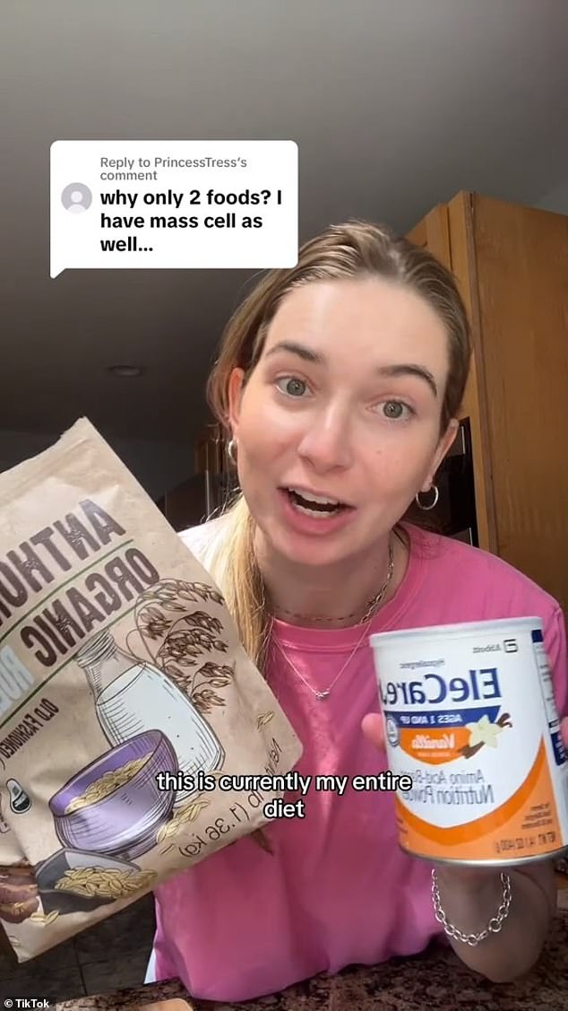 Cray, now a college graduate and healthcare recruiter, revealed in another TikTok video that oatmeal and hypoallergenic formula are the only two things she can eat without having a reaction.