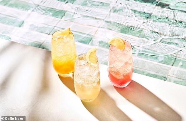 The new Spritz range: a fun non-alcoholic version of the famous Italian cocktail, flavored with Alphonso mango, Sicilian lemon or Italian peach.