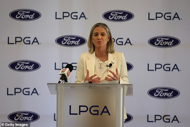 The LPGA's gender policy still allows trans women to compete (pictured: commissioner Mollie Marcoux Samaan)