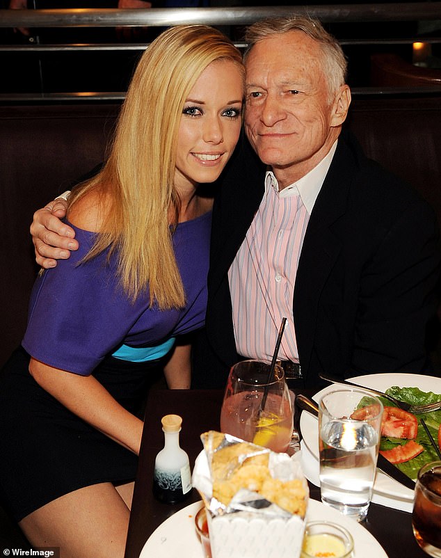 Kendra first launched her career at the Playboy Mansion, starring in the reality show The Girls Next Door about Hugh Hefner's girlfriends; She pictured with the late Hefner in 2009.