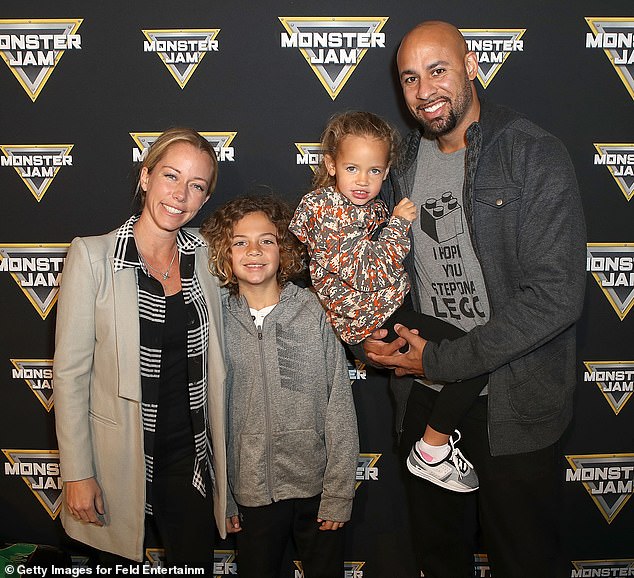 Kendra shares her two children, Hank IV, 14, and daughter Alijah, nine, with her ex-husband, Hank Baskett, 41; seen in 2018