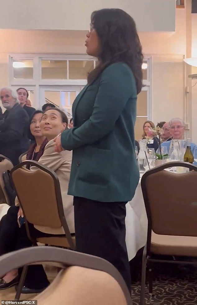 While accepting an award, a protester began yelling at Pelosi in a rant captured on video.