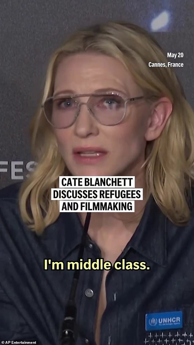 The Australian actress, 55, spoke during a press panel at the Cannes Film Festival where she discussed the importance of giving refugee filmmakers a space to tell their stories.