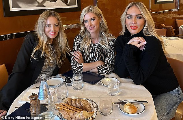 'Girls trip to GB,' Rothschild captioned the photos from their trip to London, during which they were joined by Australian clothing designer Rebecca Vallance-Gasan.