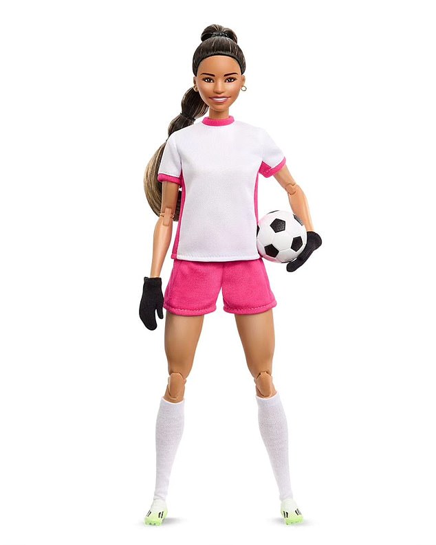 The doll features Fowler's iconic gloves, hairstyle and earrings.