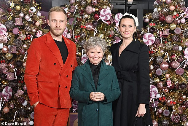 The couple have been photographed at several events with their family, including alongside Bessie's famous mother, Imelda Staunton, and father, Downton Abbey's Jim Carter.