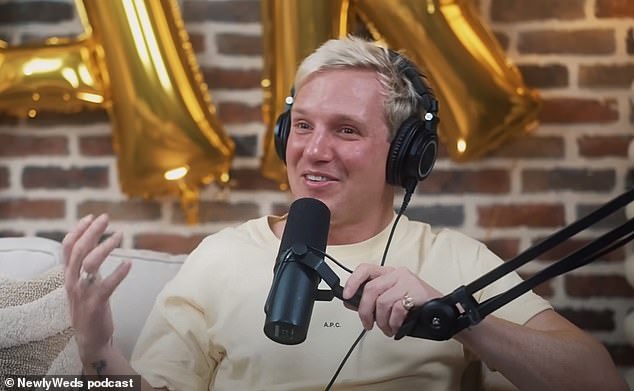 Jamie Laing, 35, broke down in tears on a special episode of her NewlyWeds podcast with wife Sophie Habboo, 30, as she revealed she had legally changed her surname to his, days after her marriage came to light. secret adventure