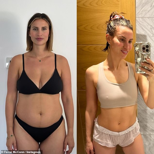 Her gorgeous snaps come just weeks after she revealed she's lost 2.5kg since the birth of her youngest son, Finty, who she shares with Lorri.