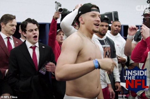 Patrick Mahomes defended his 'dad bod' amid criticism after the Chiefs won the AFC title in January.