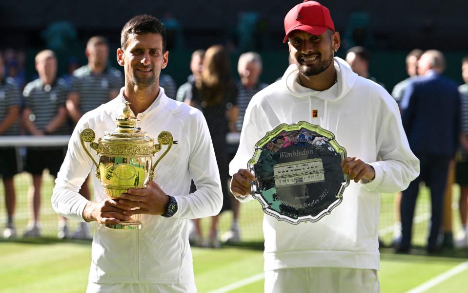 Nick Kyrgios loses the 2022 Wimbledon final against Novak Djokovic