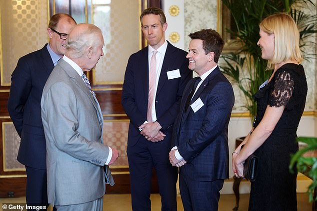 King Charles met several celebrities today as he hosted a reception for Prince's Trust ambassadors at Buckingham Palace.