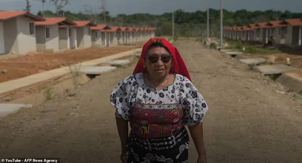 Magdalena is one of around 300 residents hoping to move into a government-funded home on the mainland. Above, a view of what the purpose-built community looks like.