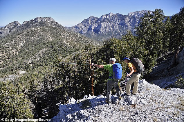 Climbers take in the incredible view from a Las Vegas mountaintop