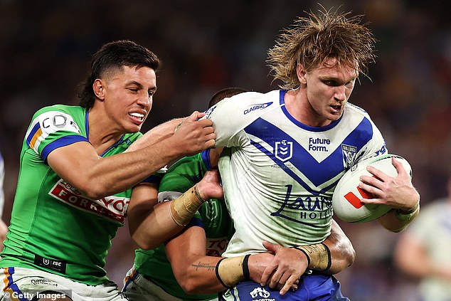 Bulldogs chief executive Aaron Warburton said the alleged incident did not involve any registered employee or official of the club (pictured, action from the Canberra vs Bulldogs game at Magic Round)