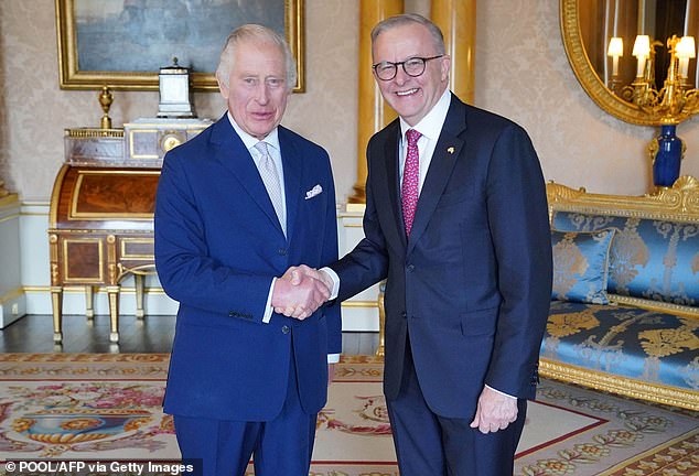 King Charles (left, with Anthony Albanese) has not turned out to be the unpopular figure many thought he might be; In fact, his cancer diagnosis has only increased public sympathy.