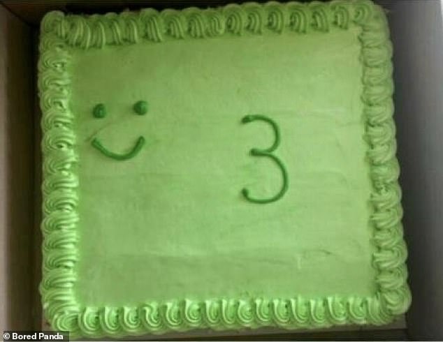 Creative! A father, in the US, paid $49 for this frog-themed birthday cake for his three-year-old son