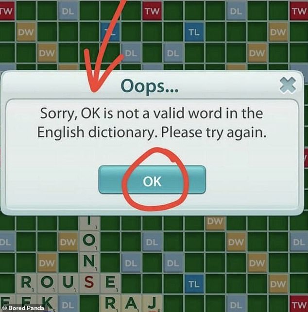 Try again! Meanwhile, the designer of this crossword game claimed that there were no words 