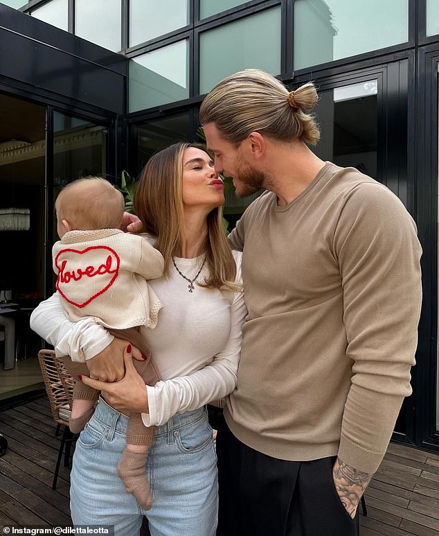 The 32-year-old is engaged to Newcastle goalkeeper Loris Karius. The couple welcomed their first child last August.