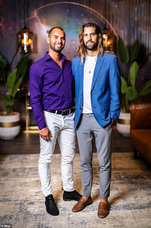 Contestants are asked if they would be willing to be paired with gender-neutral partners as part of the experiment. Pictured: MAFS couple Michael Felix and Stephen Stewart.