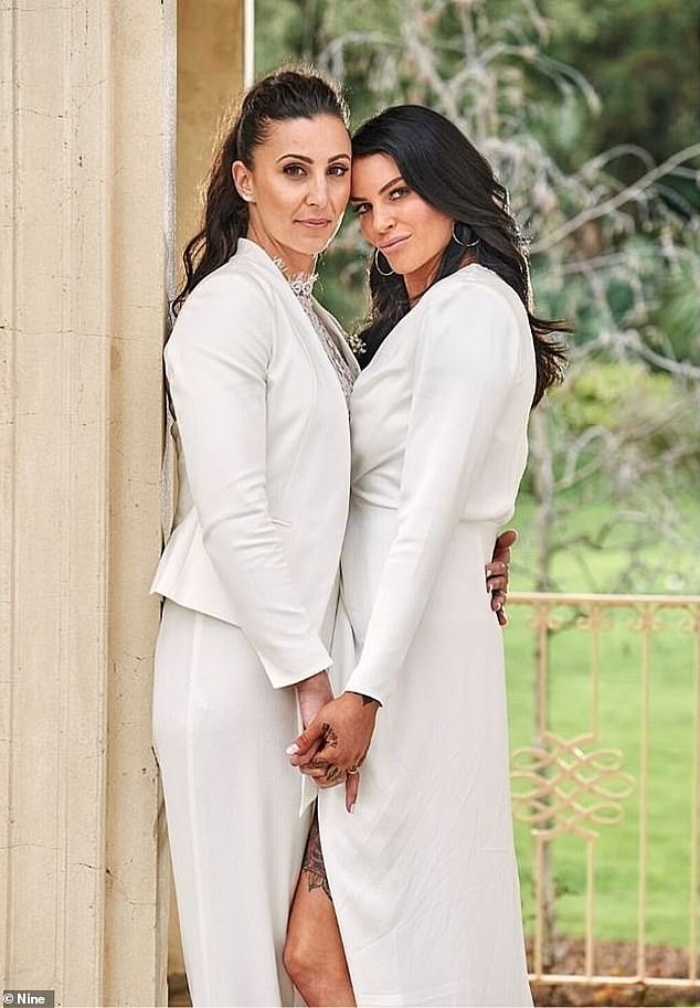 The experiment featured its first lesbian couple in 2020. Pictured: Amanda Micallef and Tash Herz.