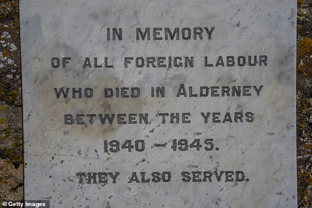 A plaque on the island of Alderney reads 