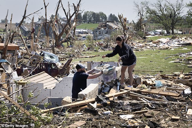 Images from Greenfield showed a wide swath of total destruction, with houses reduced to splinters, trees uprooted, vehicles crushed and debris scattered everywhere.