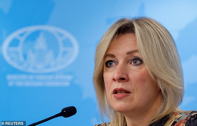 Russian Foreign Ministry spokesperson Maria Zakharova speaks during a news conference in Moscow, Russia.