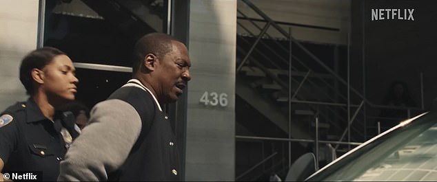 In the film's official trailer, released Thursday, it begins with Murphy's character stealing a Los Angeles Police Department helicopter.