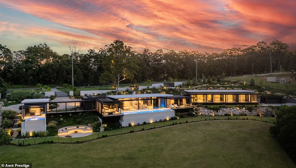 Affectionately called 'Skyfall', this sprawling single-level home is divided into three main regions connected by mezzanine bridges: the living room, bedrooms and the guest house.