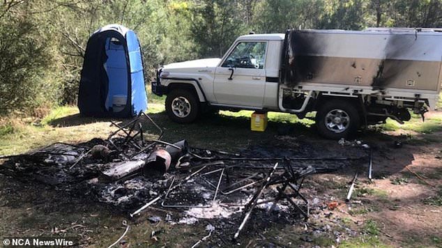 A detective told the jury he found the store. "totally destroyed". Image: Supplied/Supreme Court of Victoria