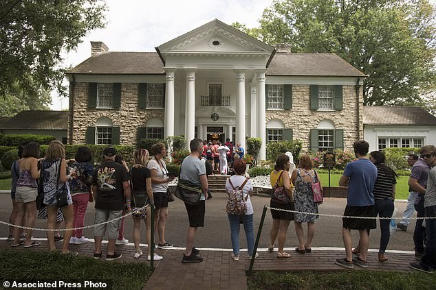 Fans line up outside Graceland in 2017, in Memphis, Tennessee