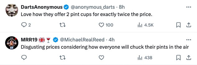 1716539022 829 Darts fans left stunned by disgusting beer prices as they