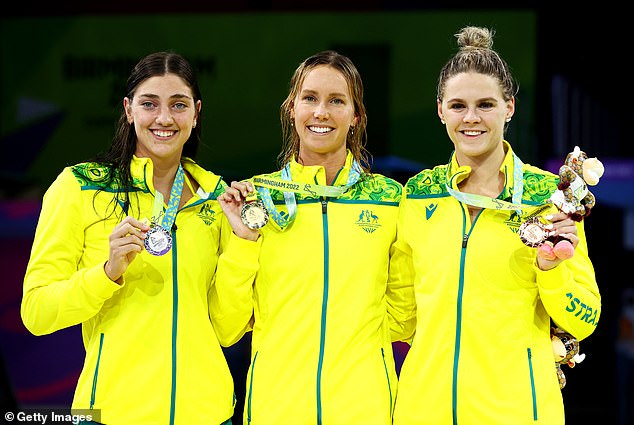 Harris (left) won gold at the Tokyo Olympics in the relay and added an individual silver