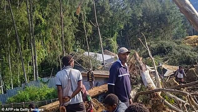 Countless homes were destroyed by the landslide, although it is understood that many of the residents sleeping inside may have been buried under the rubble.