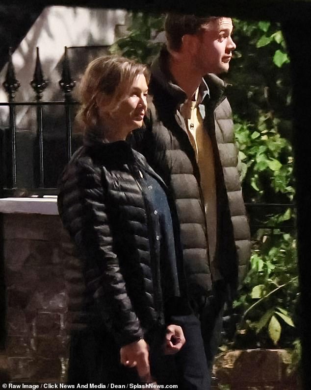 With Bridget Jones 4 set to examine life after loss, Isla will no doubt take comfort in feeling represented on screen (Renee pictured on set with her new love interest Leo Woodall)