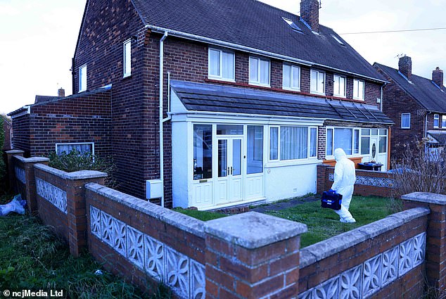 Detectives search Robinson's home in Ushaw Moor, County Durham