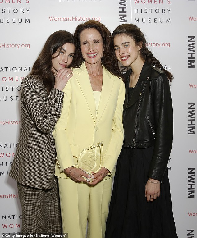 In March, the mother of actors Rainey and Margaret Qualley reflected on her decision not to allow her daughters to act when they were children, but she feels 