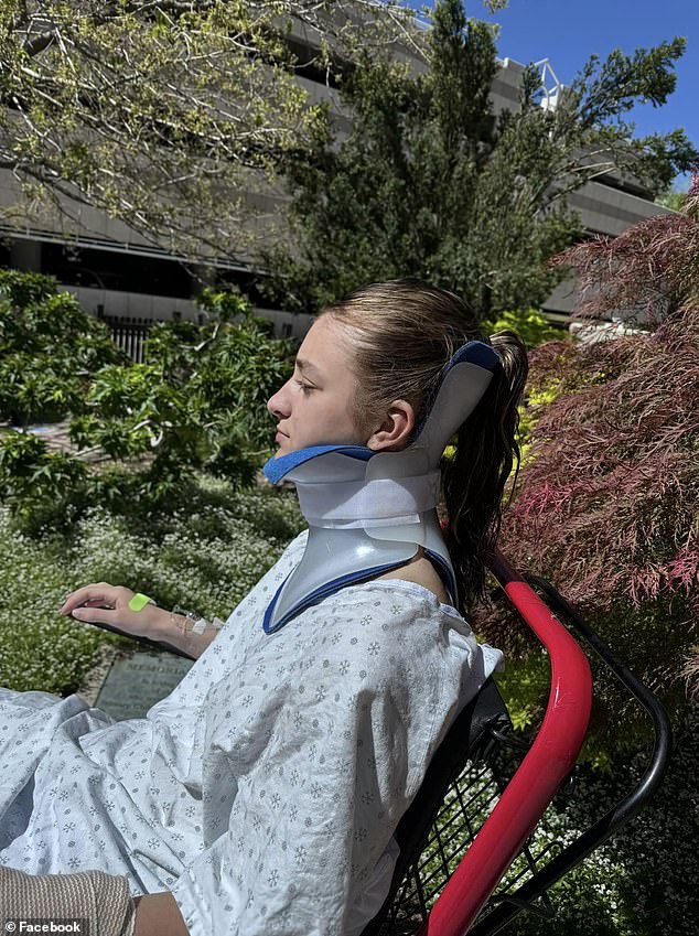 The surgery saved Aleah's ability to walk by realigning her vertebral artery. Four vertebrae in her neck were fused with pins, stabilizing her spine.