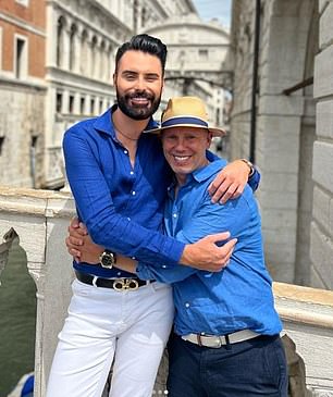 The reinvention of Rylan Clark! The broadcaster pictured while filming Rob and Rylan's Grand Tour for the BBC.