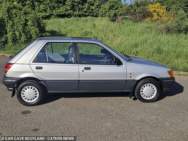 The J-registered Ford Fiesta Mk3 has traveled an average of 4.3 miles per year since it was first registered.