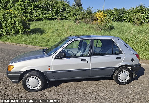 The paint on the car is almost completely flawless, except for a couple of small chips. 